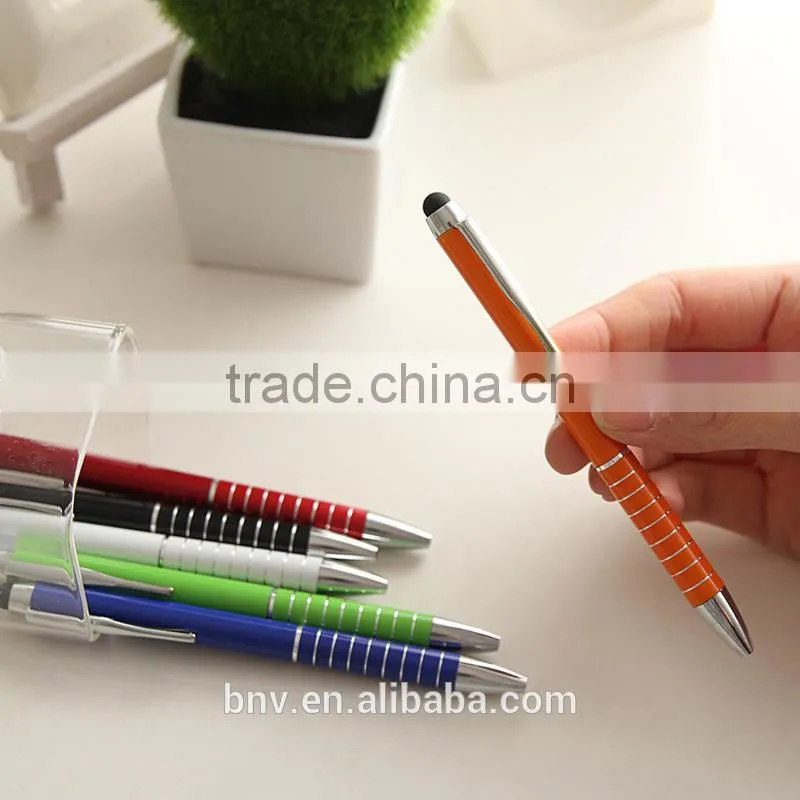 2015 new multi functional metal ball pen with stylus