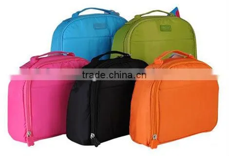 Fashion Portable cosmetic bag/toiletry bag for girls with polyester