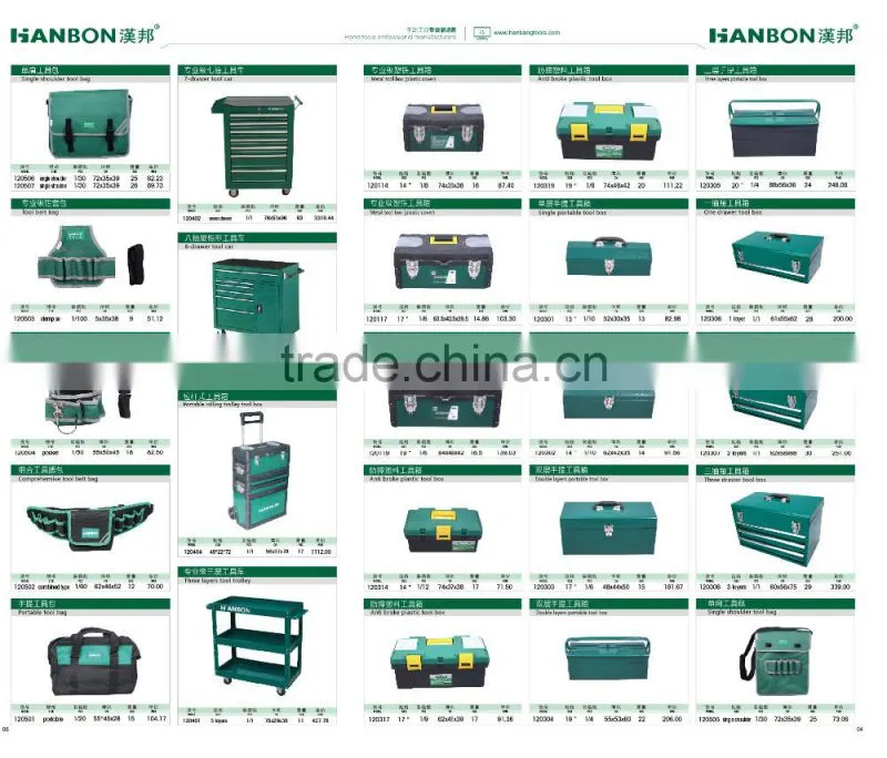 Double layers portable tool box with metal handle