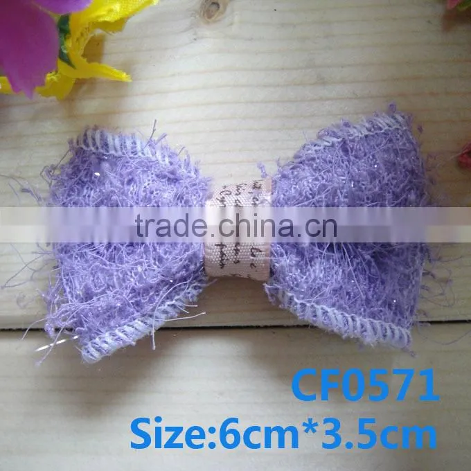 CF 0573 mini chic fuchsia knit bow ties for girls