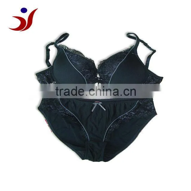 Women's fashion push up brassiere set