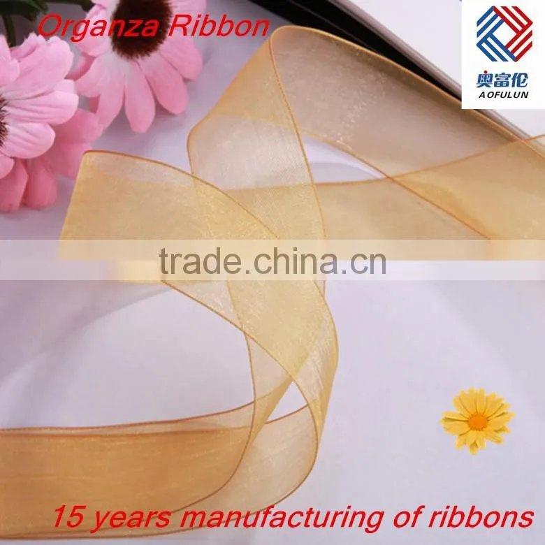 Woven Edge Organza Ribbon for Garment Decoration