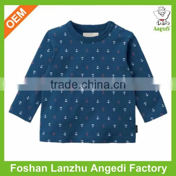 custom unisex baby long sleeve pullover t shirt design all over printing