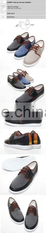 ssd0841 lace-up oxford canvas sneakers made in korea