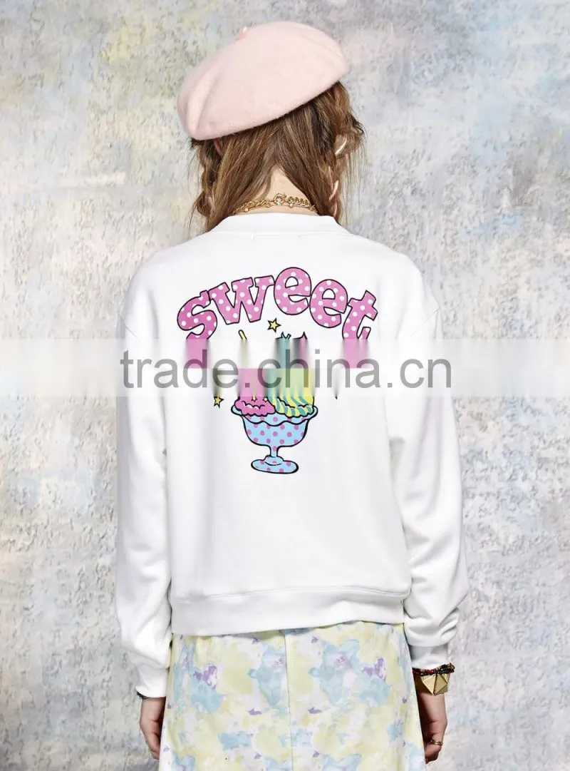slim fit fancy printed custom white bomber baseball jacket for women