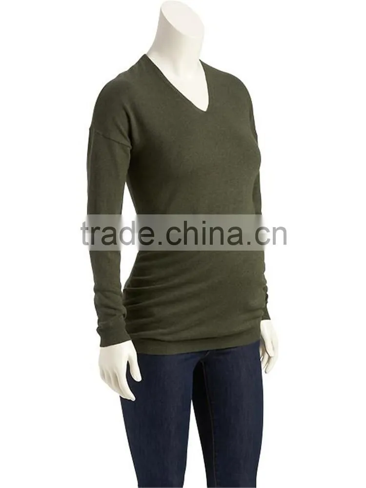 Organic cotton v neck maternity t shirts maternity clothing wholesale