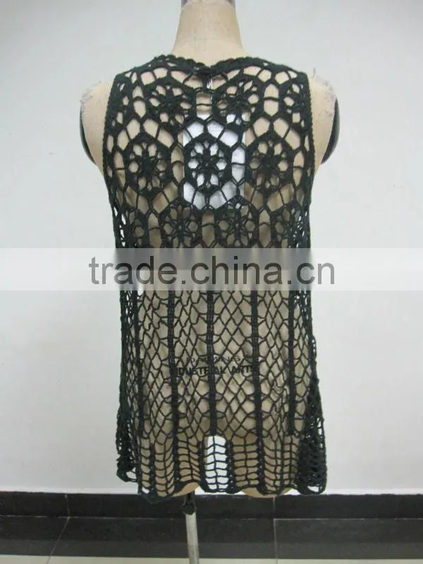 crochet summer black beach bikini cover