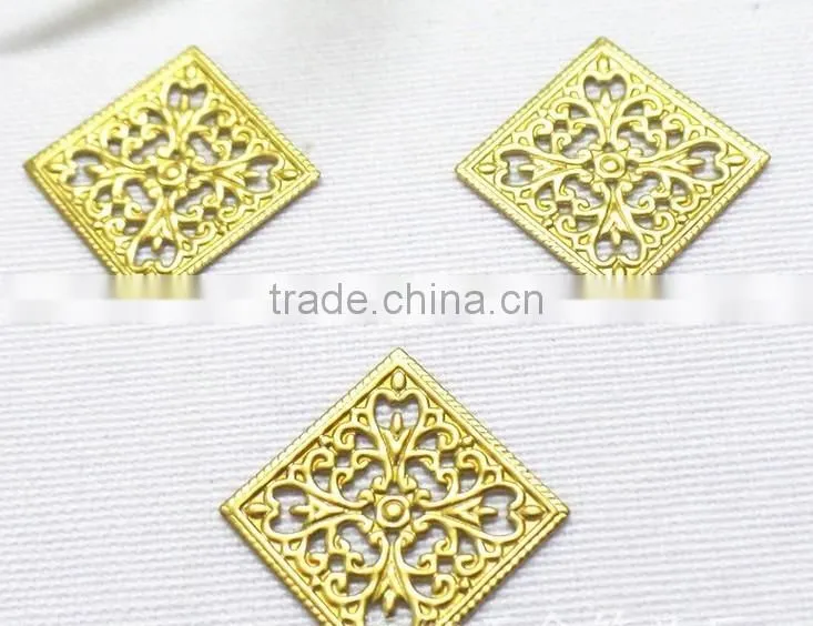 religious jewelry finding brass flower cross jewelry accessories hollow out metal cross garment accessories
