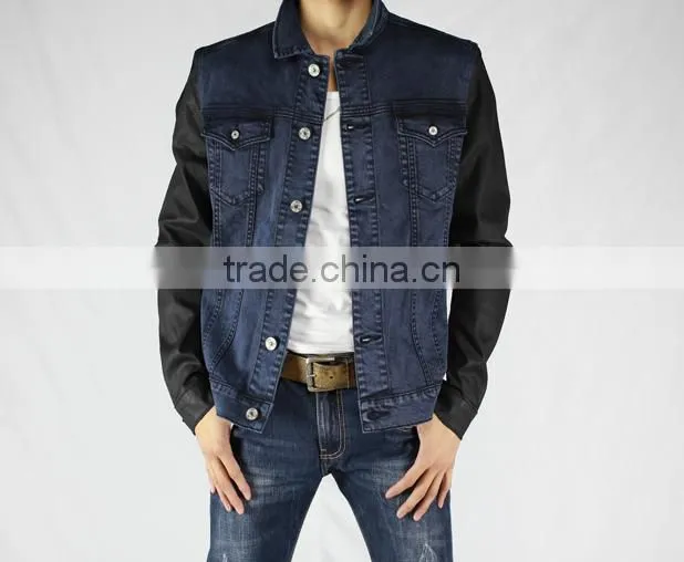 Professional Jeans Manufacturer Patched Mens Jacket