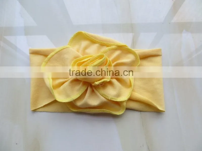 2015 pure color baby headband colorful flower headband YW-132
