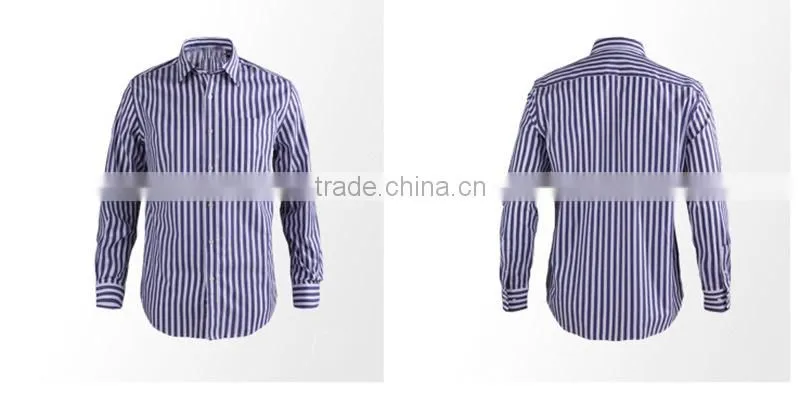 100% cotton long sleeve stripe pattern business men shirt