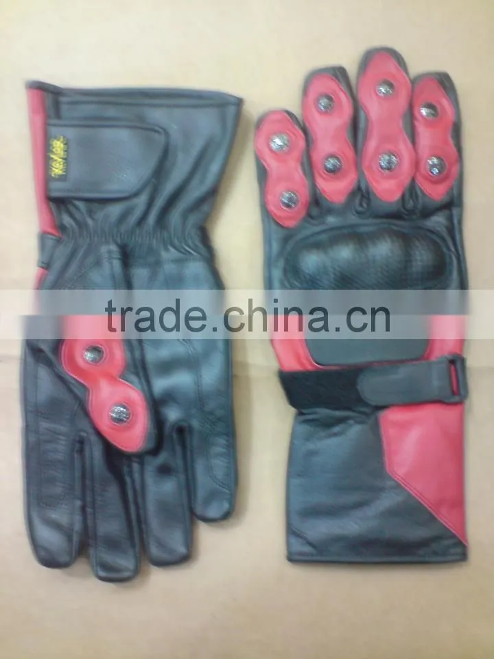 Best quality protective leather racing gloves