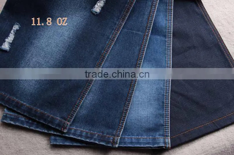 B2873-B weft slub 11oz denim jeans wholesale TC fabric made in China