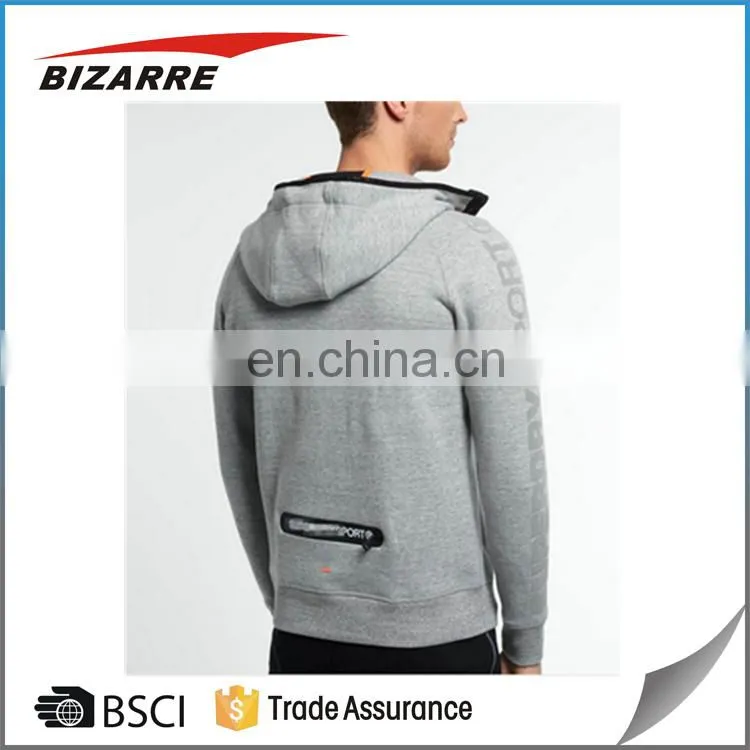 Any color available embroidery own logo dry fit sports hoodie jacket