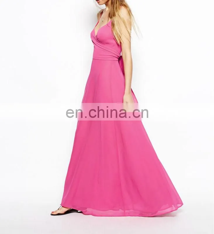 CHEFON Wrap Front designer maxi dresses