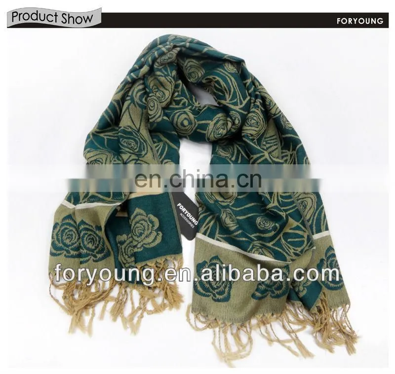 woven rose scarf
