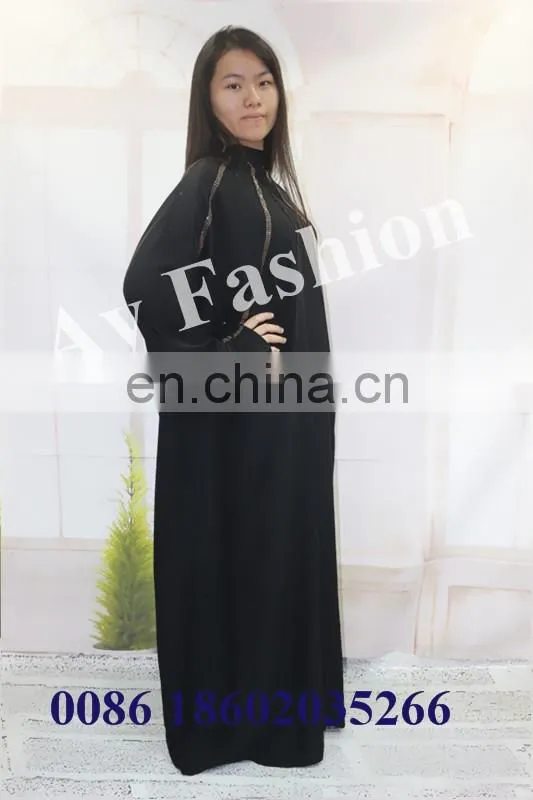 New Beautiful Muslim Wear Ladies Balck Abaya Maxi Dress Kaftan And Beaded Long Dress African