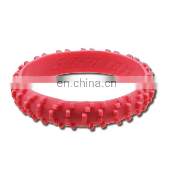 Embossed silicone wristabnd bracelet with color manufacturer