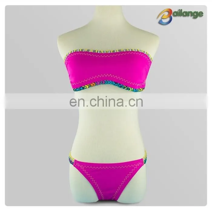 Bailange 2016 Newest unique crochet bra sexy bra white unlined bikini swimwear