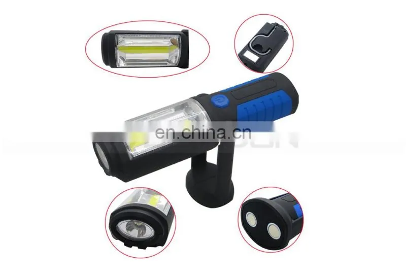 360 Rotation Adjusting Camping Hook Hanging COB LED Magnetic Working Light