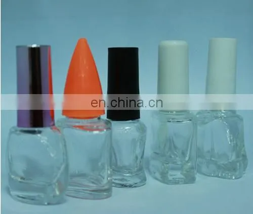 5ml glass empty nail polish bottles with different cap type