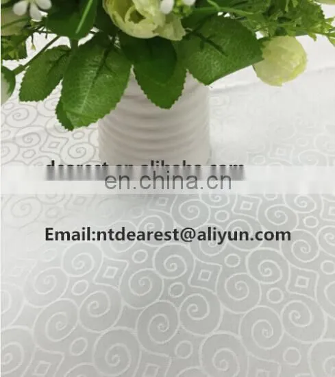 wedding hotel round jacquard table cloth