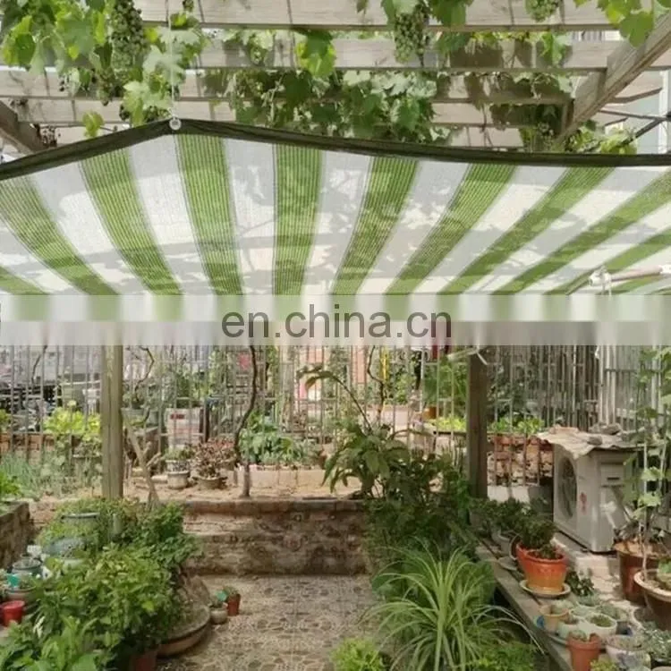 Tan white color stripe Balcony shade net roll