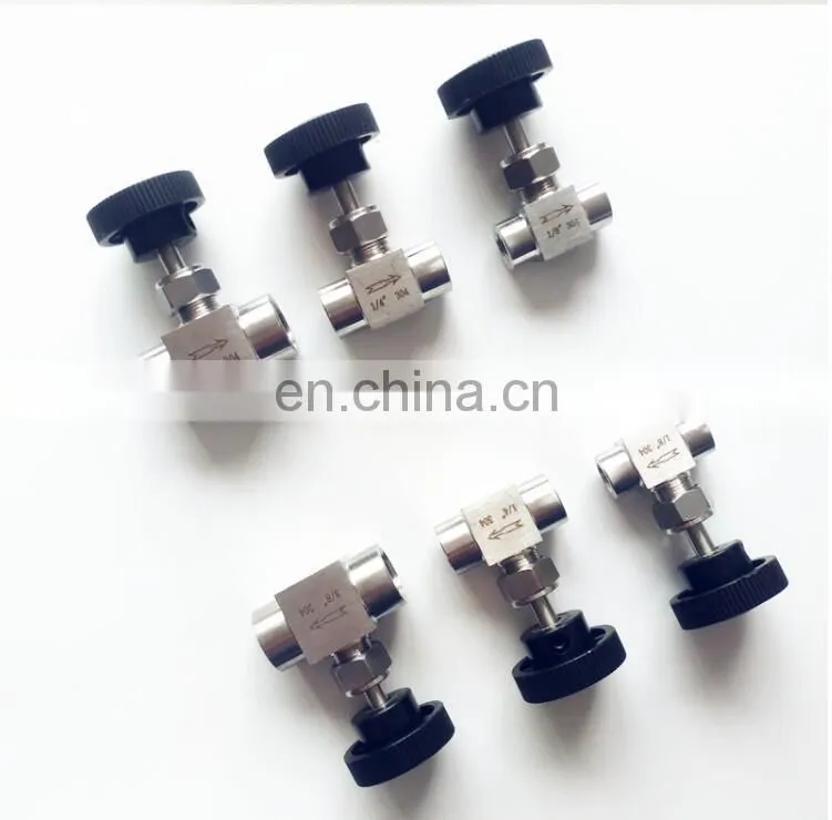 304 stainless steel straight through female thread needle valve