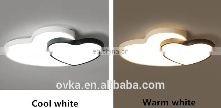 Creative acrylic double heart living room lamp simple personality lamps