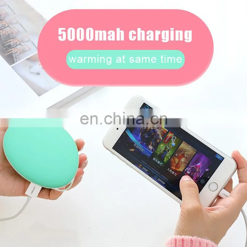Hand-warmer power bank 4000mah metal plastic super mini power battery charger portable power charger