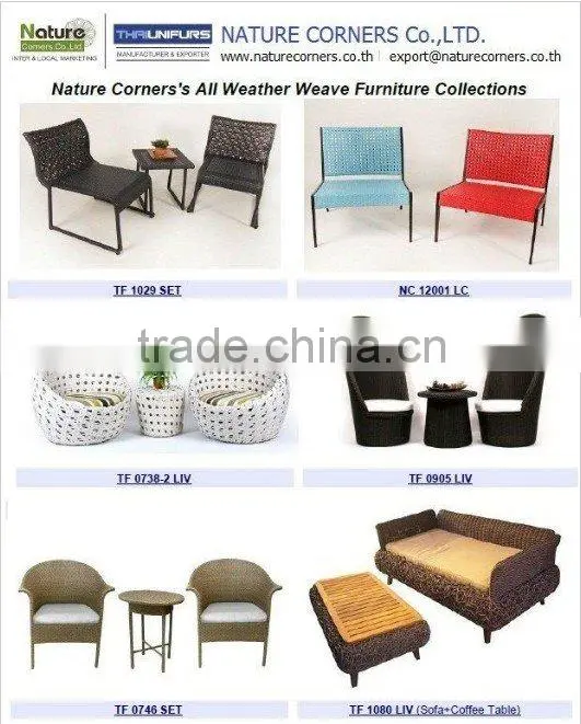 Indoor and Outdoor Synthetic Rattan Woven Furniture