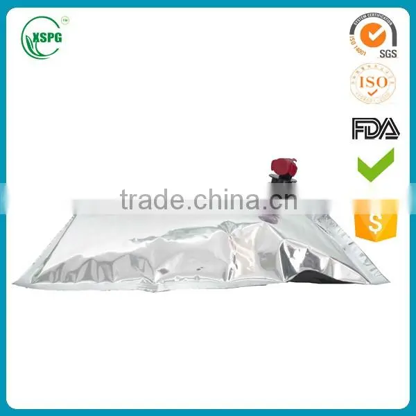 Hot sale wine plastic bag ,bag in box with spout and tap, liquid bag for packing up mang liquid cargo