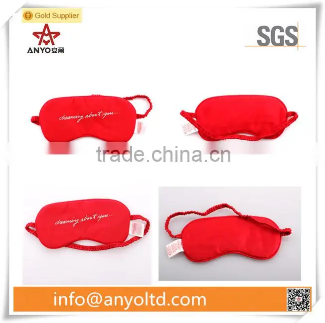 Red rayon sleeping eye mask