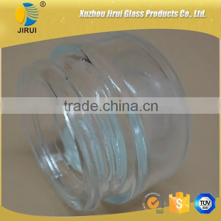 20ml clear round glass cream jar