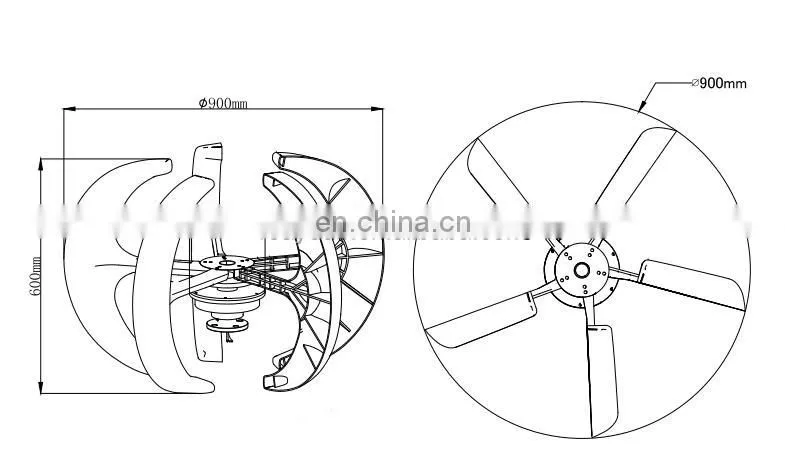 12V 24V Vertical Axis Wind Turbines Generator With Controller Lantern 5 Blades Motor Kit For Home Hybrids Streetlight