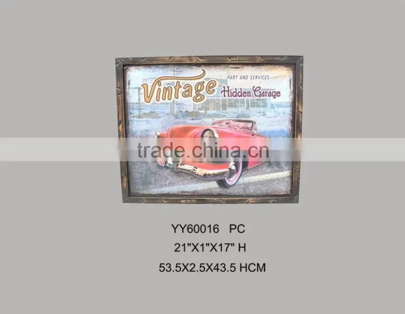 vintage 3D motor metal wall tin sign custom printing wall arts for decor