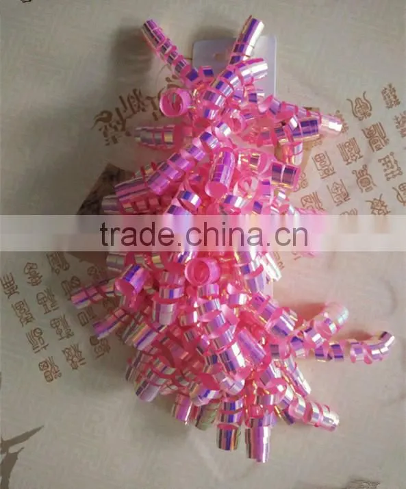 Apple Green Iridescent wrapping ribbon curly bow for Holiday decoration/Halloween and Easter decorations