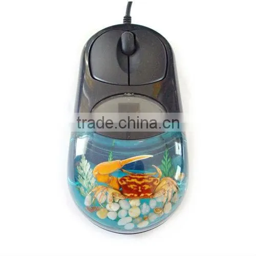 Resin Clear black real red Rose embedded decorative Wired Computer Mouse