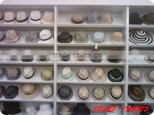 Fancy Sinamay Hat with White Ribbon Decorated