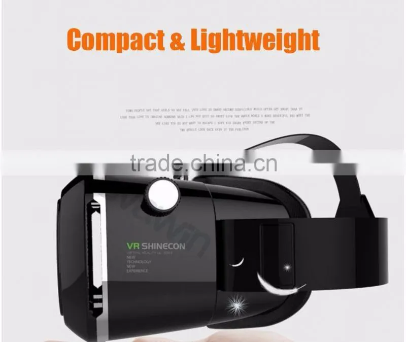2016 New Generation Shinecon VR Virtual Reality 3D Glasses Video Player, Mobile Cinema 3D Headset