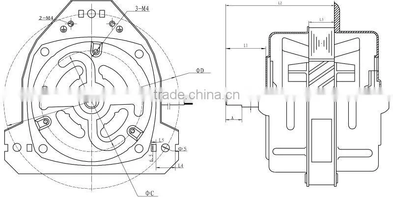 45w YYG 220V spin motor ac electrical motor