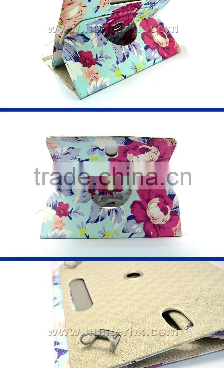 Flower Garden Rotating Tablet Case For Kindle Fire