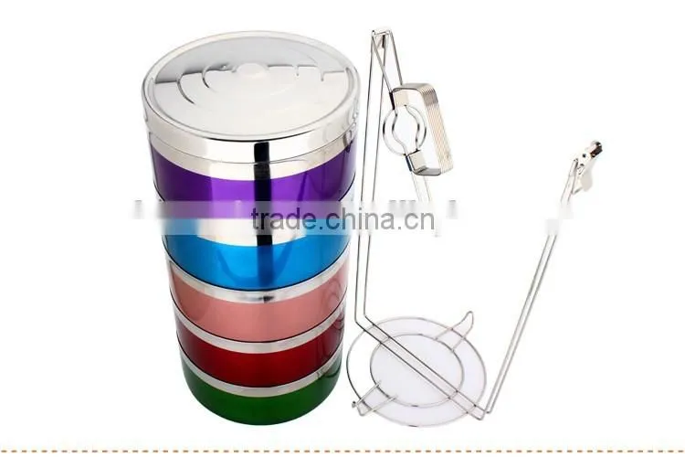 caitang stainless steel hot food thermal carrier box/ tiffin lunch box/ Portable hand pot