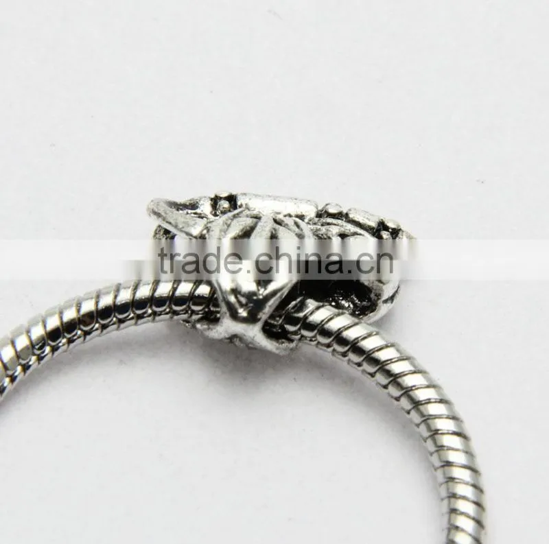 Creative Pdora Bracelet Accessories Anti-silver Large Hole Butterfly Shape Zinc Alloy Beads