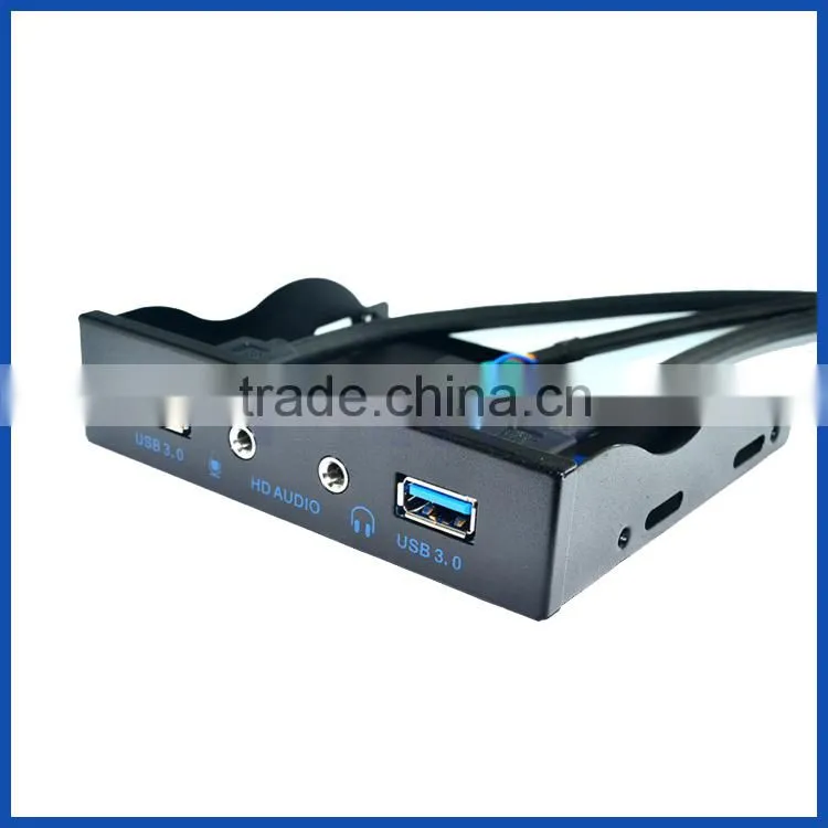 New 3.5" Floppy Bay Internal 9Pin to 2 Port USB 2.0 HUB and HD Audio 3.5-in PC Floppy Front Panel