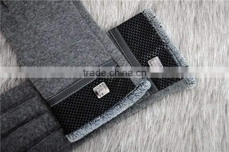 Men's Touch Screen Gloves , Fashion Full Finger Cycling Gloves With Warm fluff
