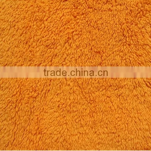 dubai fashion orange sherpa fleece fabric