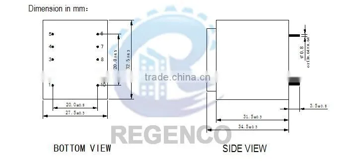 Encapsulated Transformers EI30/18 2.3VA
