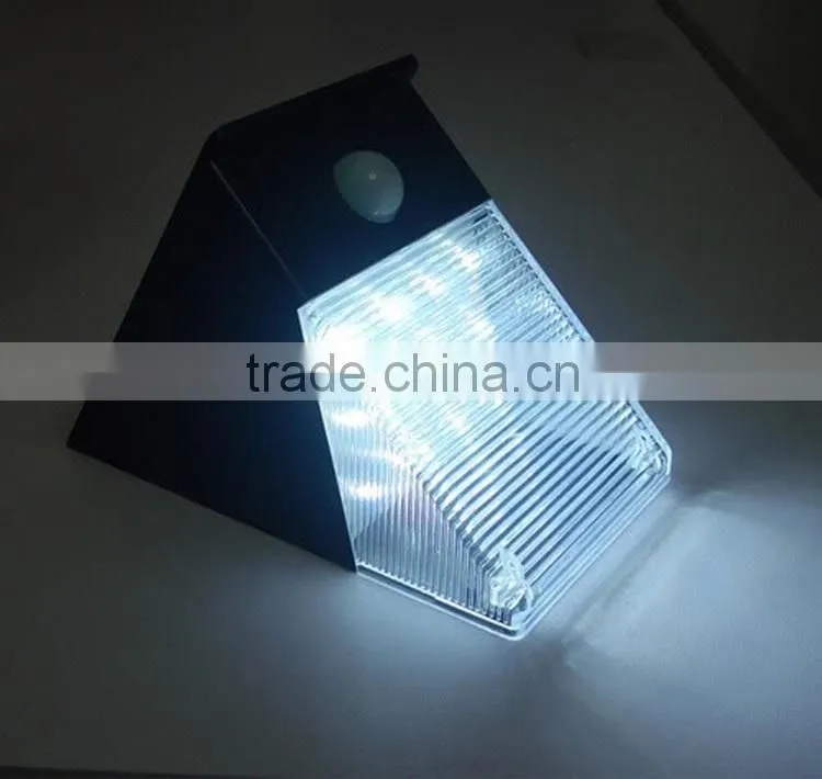 Quality goods 12 led solar human body induction lamp solar wall lamp solar garden lamp triangle shape led light