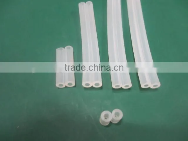 food grade FDA dual lumen silicone tubing /double hole silicone tube